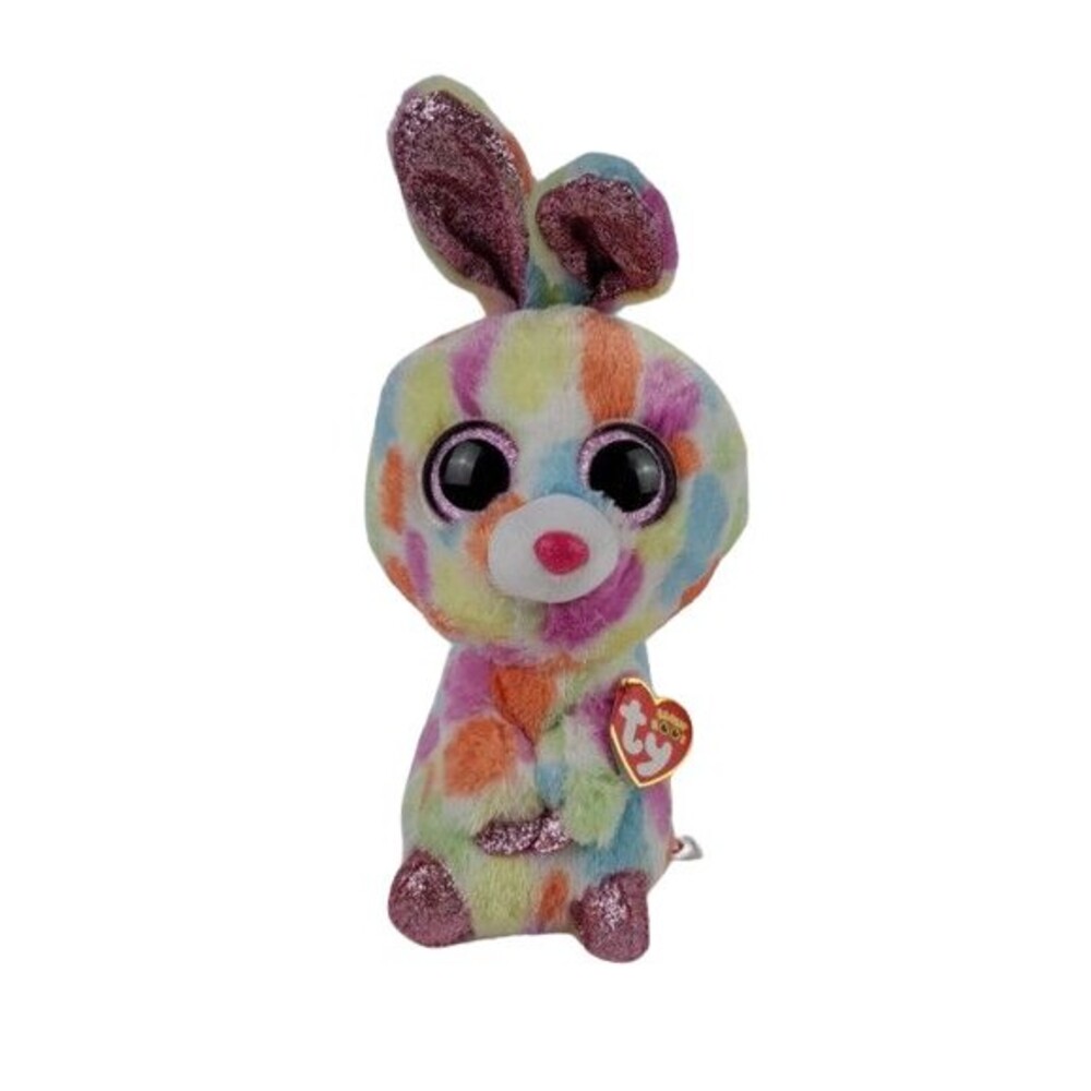 Ty Silk Beanie Boos Bloomy Bunny Rabbit Plush Stuffed Animal Glitter Eyes Easter